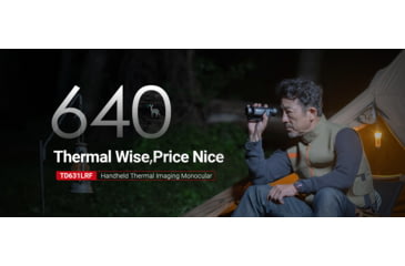 Image of Guide USA TD LRF Series TD631 LRF 1.7-13.6x35mm Thermal Monocular, 640x480, Black, TD631LRF