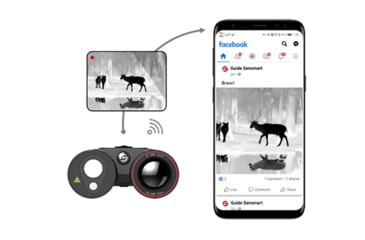 Image of Guide Sensmart TN series LRF TN650 2.8-22.4x50mm Thermal Binocular, 640x480, Black, TN650LRF