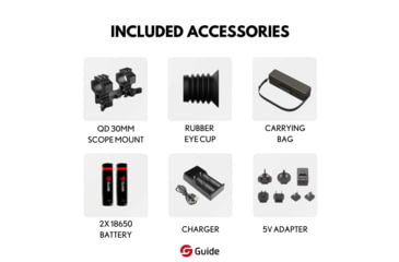 Image of Guide Sensmart TU 635 L 3.0 3x35mm 30mm Tube Thermal Rifle Scope, LRF, Black, TU635L