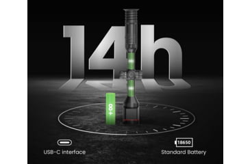 Image of Guide Sensmart TU 650 M 3.0 3.7x50mm 30mm Tube Thermal Rifle Scope, LRF, Black, TU650M