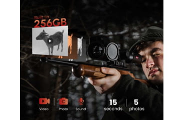 Image of Guide Sensmart TU 650 M 3.0 3.7x50mm 30mm Tube Thermal Rifle Scope, LRF, Black, TU650M