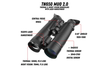 Image of Guide USA TN650M 3.9-31.2-5.4-43.2x50mm Thermal Binocular