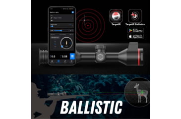 Image of Guide USA TU435 LRF 3.0 4.4-17.6x35mm 30mm Tube Thermal Rifle Scope, 50Hz, 400x300, Black, Small, TU435L