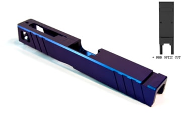 Image of Gun Cuts Apprentice Slide for Glock 17, Optic Cut, Arctic Laser Blue, GC-G17-APP-ALS-RMR