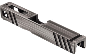 Image of Gun Cuts Apprentice Slide for Glock 19, No Optic Cut, Battleworn Silver, GC-G19-APP-CSIBW-NO