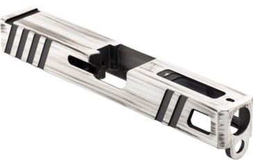 Image of Gun Cuts Apprentice Slide for Glock 19, No Optic Cut, Battleworn White, GC-G19-APP-SWHBW-NO