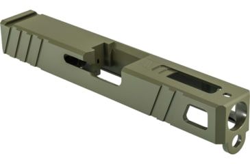 Image of Gun Cuts Apprentice Slide for Glock 19, No Optic Cut, Noveske Bazooka Green, GC-G19-APP-NBG-NO