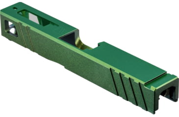 Image of Gun Cuts Apprentice Slide for Glock 19, No Optic Cut, Radioactive Green, GC-G19-APP-RGR-NO