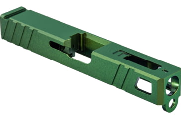 Image of Gun Cuts Apprentice Slide for Glock 19, No Optic Cut, Radioactive Green, GC-G19-APP-RGR-NO