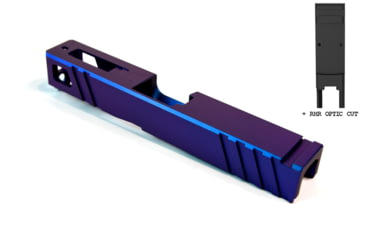 Image of Gun Cuts Apprentice Slide for Glock 19, Optic Cut, Arctic Laser Blue, GC-G19-APP-ALS-RMR