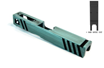 Image of Gun Cuts Apprentice Slide for Glock 19, Optic Cut, Battleworn Robbins Egg Blue, GC-G19-APP-REBBW-RMR