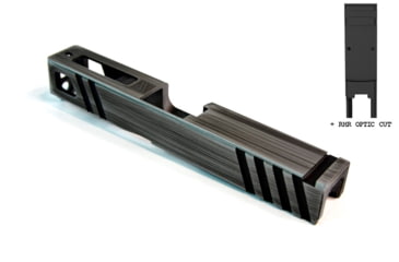 Image of Gun Cuts Apprentice Slide for Glock 19, Optic Cut, Battleworn Silver, GC-G19-APP-CSIBW-RMR