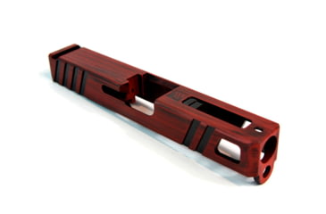Image of Gun Cuts Apprentice Slide for Glock 19, Optic Cut, Battleworn USMC Red, GC-G19-APP-UREBW-RMR
