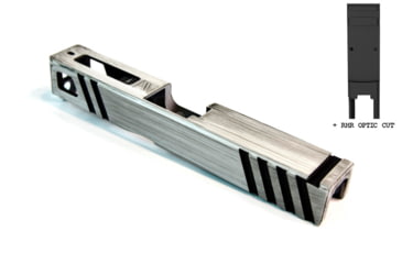 Image of Gun Cuts Apprentice Slide for Glock 19, Optic Cut, Battleworn White, GC-G19-APP-SWHBW-RMR