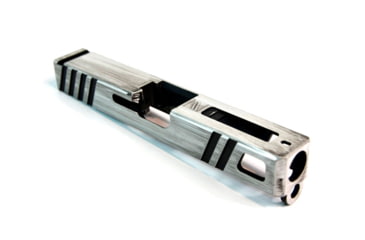 Image of Gun Cuts Apprentice Slide for Glock 19, Optic Cut, Battleworn White, GC-G19-APP-SWHBW-RMR