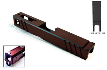 Image of Gun Cuts Apprentice Slide for Glock 19, Optic Cut, Black Cherry Bomb, GC-G19-APP-BCB-RMR