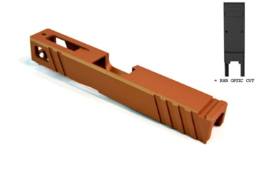 Image of Gun Cuts Apprentice Slide for Glock 19, Optic Cut, Copper, GC-G19-APP-COP-RMR