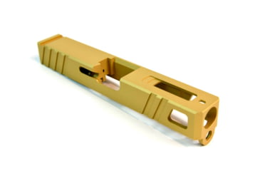 Image of Gun Cuts Apprentice Slide for Glock 19, Optic Cut, Gold, GC-G19-APP-GOL-RMR