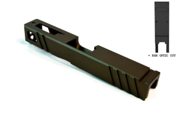 Image of Gun Cuts Apprentice Slide for Glock 19, Optic Cut, Midnight Bronze, GC-G19-APP-MBR-RMR