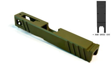Image of Gun Cuts Apprentice Slide for Glock 19, Optic Cut, Noveske Bazooka Green, GC-G19-APP-NBG-RMR
