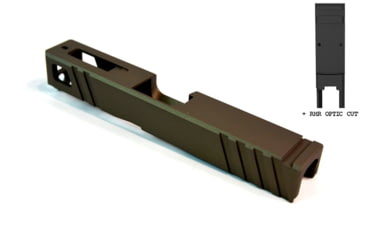 Image of Gun Cuts Apprentice Slide for Glock 19, Optic Cut, Smoked Bronze, GC-G19-APP-SBR-RMR