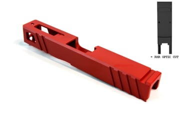 Image of Gun Cuts Apprentice Slide for Glock 19, Optic Cut, USMC Red, GC-G19-APP-URE-RMR