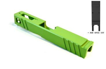 Image of Gun Cuts Apprentice Slide for Glock 19, Optic Cut, Zombie Green, GC-G19-APP-ZGR-RMR
