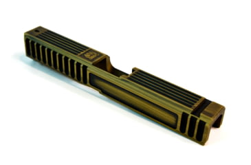 Image of Gun Cuts Bulldog Slide for Glock 17, No Optic Cut, Battleworn Gold, GC-G17-BUL-GOLBW-NO