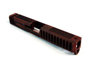 Image of Gun Cuts Bulldog Slide for Glock 17, No Optic Cut, Battleworn USMC Red, GC-G17-BUL-UREBW-NO