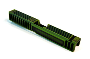 Image of Gun Cuts Bulldog Slide for Glock 17, No Optic Cut, Battleworn Zombie Green, GC-G17-BUL-ZGRBW-NO