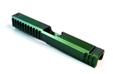 Image of Gun Cuts Bulldog Slide for Glock 17, No Optic Cut, Radioactive Green, GC-G17-BUL-RGR-NO
