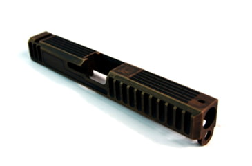 Image of Gun Cuts Bulldog Slide for Glock 17, Optic Cut, Battleworn Copper, GC-G17-BUL-COPBW-RMR