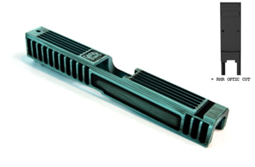 Image of Gun Cuts Bulldog Slide for Glock 17, Optic Cut, Battleworn Robbins Egg Blue, GC-G17-BUL-REBBW-RMR