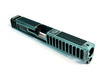 Image of Gun Cuts Bulldog Slide for Glock 17, Optic Cut, Battleworn Robbins Egg Blue, GC-G17-BUL-REBBW-RMR