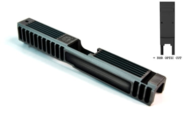 Image of Gun Cuts Bulldog Slide for Glock 17, Optic Cut, Battleworn Silver, GC-G17-BUL-CSIBW-RMR