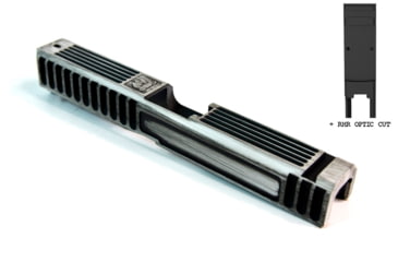 Image of Gun Cuts Bulldog Slide for Glock 17, Optic Cut, Battleworn White, GC-G17-BUL-SWHBW-RMR