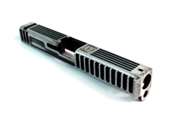 Image of Gun Cuts Bulldog Slide for Glock 17, Optic Cut, Battleworn White, GC-G17-BUL-SWHBW-RMR