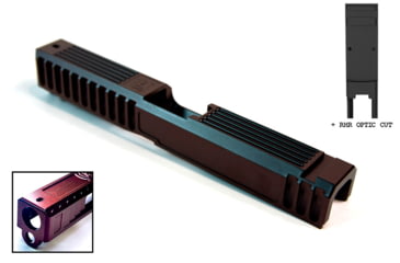 Image of Gun Cuts Bulldog Slide for Glock 17, Optic Cut, Black Cherry Bomb, GC-G17-BUL-BCB-RMR