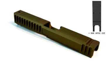 Image of Gun Cuts Bulldog Slide for Glock 17, Optic Cut, Burnt Bronze, GC-G17-BUL-BBR-RMR