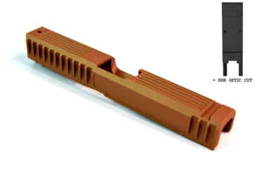 Image of Gun Cuts Bulldog Slide for Glock 17, Optic Cut, Copper, GC-G17-BUL-COP-RMR