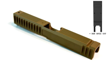 Image of Gun Cuts Bulldog Slide for Glock 17, Optic Cut, Coyote Tan, GC-G17-BUL-CTA-RMR