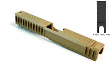 Image of Gun Cuts Bulldog Slide for Glock 17, Optic Cut, Desert Sand, GC-G17-BUL-DSA-RMR