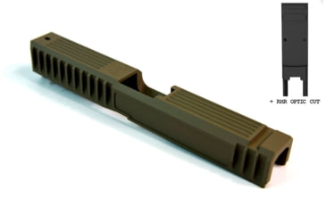 Image of Gun Cuts Bulldog Slide for Glock 17, Optic Cut, Flat Dark Earth, GC-G17-BUL-FDE-RMR