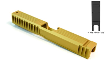 Image of Gun Cuts Bulldog Slide for Glock 17, Optic Cut, Gold, GC-G17-BUL-GOL-RMR