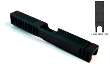 Image of Gun Cuts Bulldog Slide for Glock 17, Optic Cut, Graphite Black, GC-G17-BUL-GBL-RMR