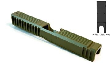 Image of Gun Cuts Bulldog Slide for Glock 17, Optic Cut, Noveske Bazooka Green, GC-G17-BUL-NBG-RMR