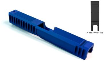Image of Gun Cuts Bulldog Slide for Glock 17, Optic Cut, NRA Blue, GC-G17-BUL-NBL-RMR