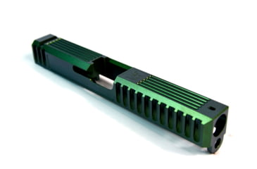 Image of Gun Cuts Bulldog Slide for Glock 17, Optic Cut, Radioactive Green, GC-G17-BUL-RGR-RMR