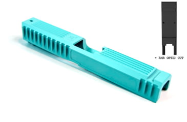 Image of Gun Cuts Bulldog Slide for Glock 17, Optic Cut, Robbins Egg Blue, GC-G17-BUL-REB-RMR