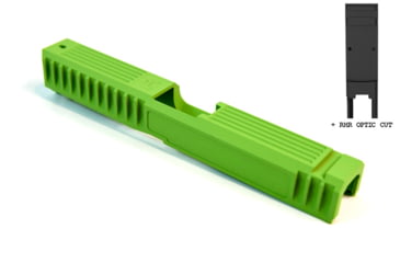 Image of Gun Cuts Bulldog Slide for Glock 17, Optic Cut, Zombie Green, GC-G17-BUL-ZGR-RMR